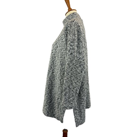 Lou & Grey Loft Womens M Knit Tunic Sweater Black White Mock Neck - Picture 2 of 10